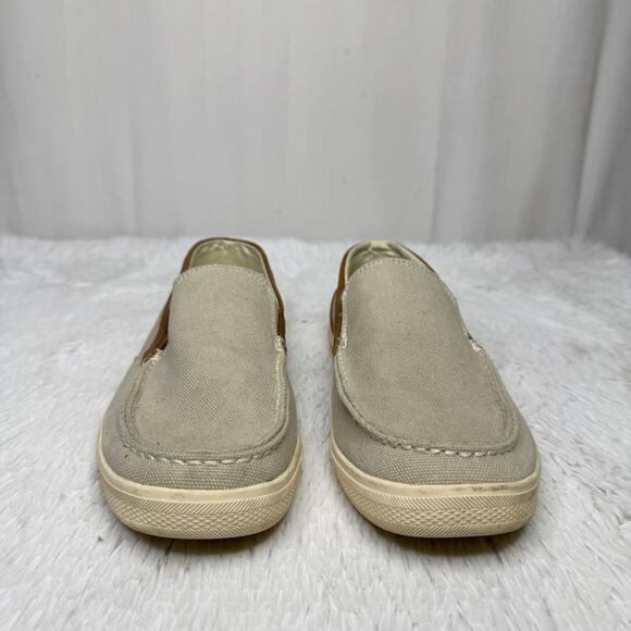 TOMMY BAHAMA / tan canvas Calderon Venetian slip on shoes / 9 main image 5